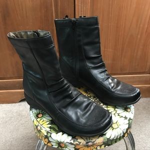 Hush Puppies Black Zipper Ankle Boots